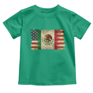 American Mexican Flag Toddler T Shirt Mexico Heritage Mexican Roots TS10 Irish Green Print Your Wear