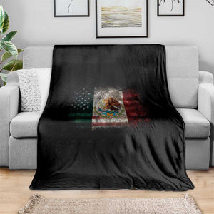 Vintage Mexican Flag Throw Blanket Eagle Mexico Heritage Mexican Roots TS10 Print Your Wear
