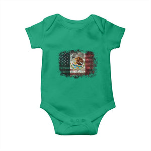 Vintage Mexican Flag Baby Onesie Eagle Mexico Heritage Mexican Roots TS10 Irish Green Print Your Wear