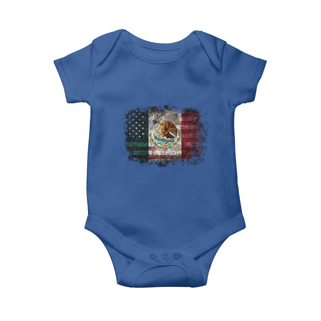 Vintage Mexican Flag Baby Onesie Eagle Mexico Heritage Mexican Roots TS10 Royal Blue Print Your Wear