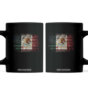 Vintage Mexican Flag Coffee Mug Eagle Mexico Heritage Mexican Roots TS10 Black Print Your Wear