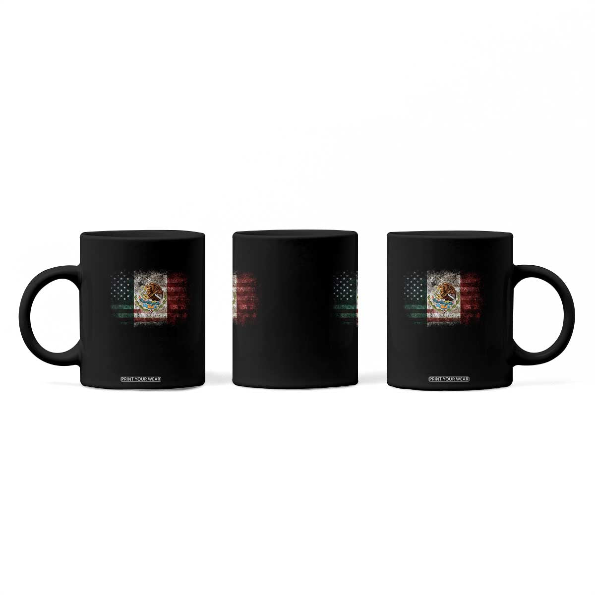 Vintage Mexican Flag Coffee Mug Eagle Mexico Heritage Mexican Roots TS10 Print Your Wear