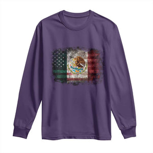 Vintage Mexican Flag Long Sleeve Shirt Eagle Mexico Heritage Mexican Roots TS10 Purple Print Your Wear
