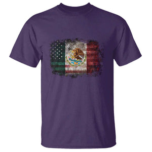 Vintage Mexican Flag T Shirt Eagle Mexico Heritage Mexican Roots TS10 Purple Print Your Wear