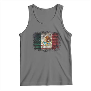 Vintage Mexican Flag Tank Top Eagle Mexico Heritage Mexican Roots TS10 Black Heather Print Your Wear