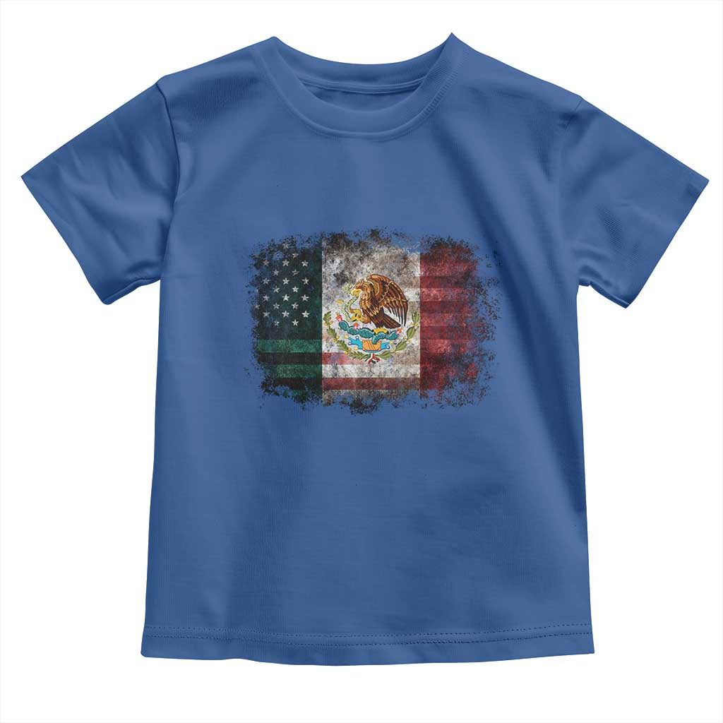 Vintage Mexican Flag Toddler T Shirt Eagle Mexico Heritage Mexican Roots TS10 Royal Blue Print Your Wear