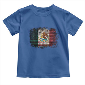 Vintage Mexican Flag Toddler T Shirt Eagle Mexico Heritage Mexican Roots TS10 Royal Blue Print Your Wear