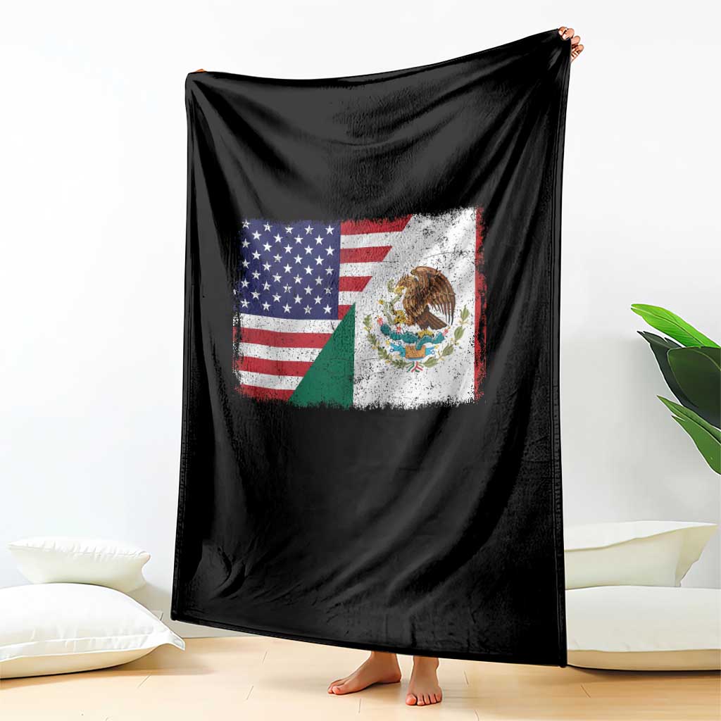 American Mexican Flag Throw Blanket Mexico Heritage Half Mexican Roots TS10 Print Your Wear