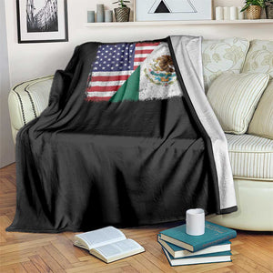 American Mexican Flag Throw Blanket Mexico Heritage Half Mexican Roots TS10 Print Your Wear