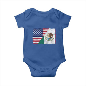 American Mexican Flag Baby Onesie Mexico Heritage Half Mexican Roots TS10 Royal Blue Print Your Wear