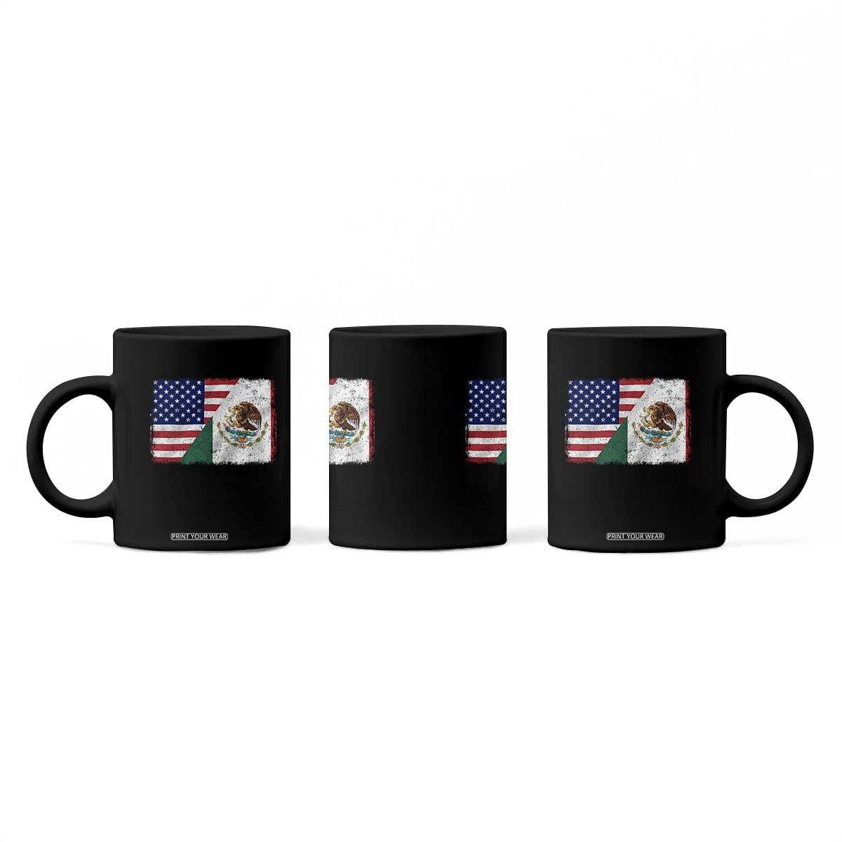 American Mexican Flag Coffee Mug Mexico Heritage Half Mexican Roots TS10 Print Your Wear