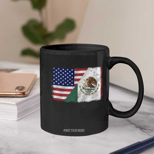 American Mexican Flag Coffee Mug Mexico Heritage Half Mexican Roots TS10 Print Your Wear
