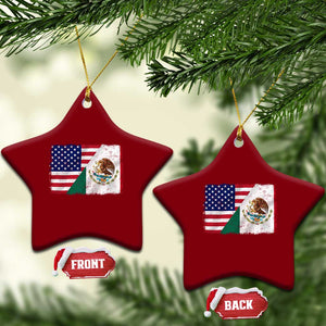 American Mexican Flag Ceramic Ornament Mexico Heritage Half Mexican Roots TS10 Print Your Wear