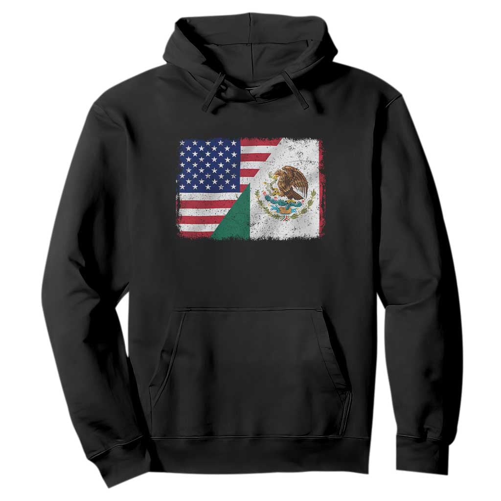 American Mexican Flag Hoodie Mexico Heritage Half Mexican Roots TS10 Black Print Your Wear