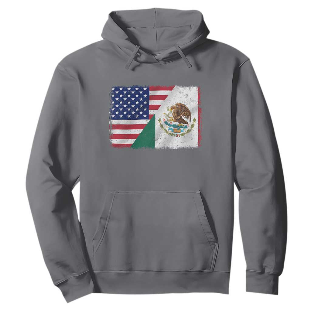 American Mexican Flag Hoodie Mexico Heritage Half Mexican Roots TS10 Charcoal Print Your Wear