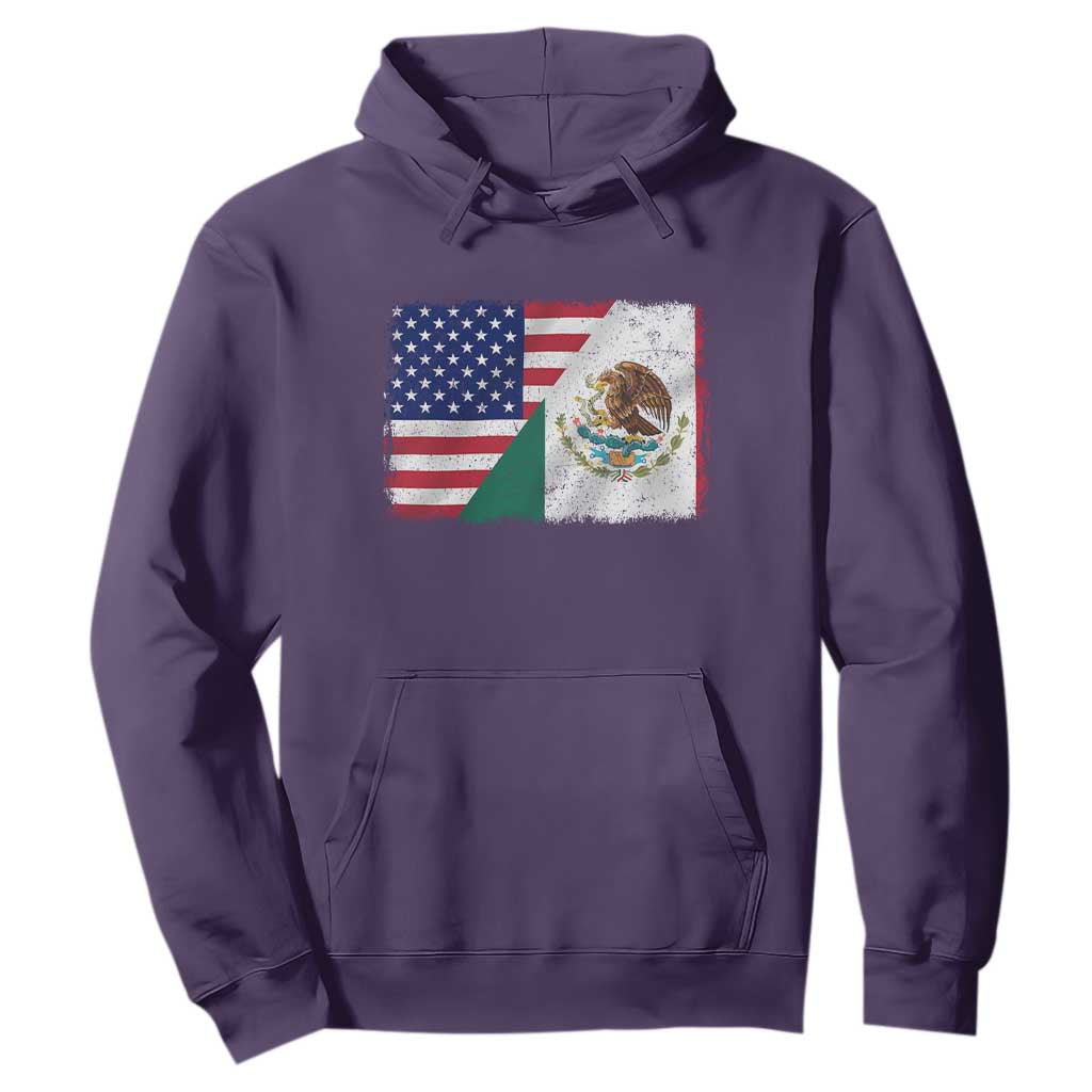 American Mexican Flag Hoodie Mexico Heritage Half Mexican Roots TS10 Purple Print Your Wear