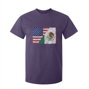 American Mexican Flag T Shirt For Kid Mexico Heritage Half Mexican Roots TS10 Purple Print Your Wear