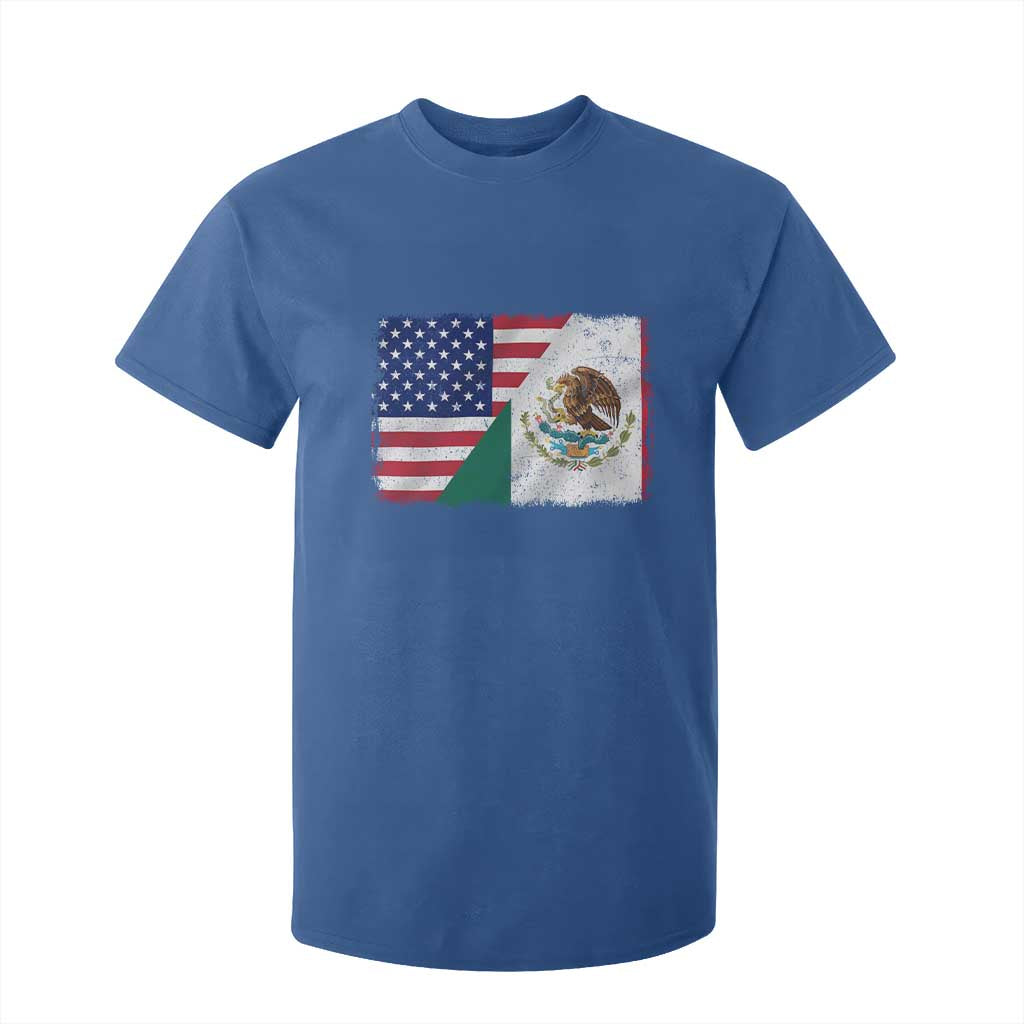 American Mexican Flag T Shirt For Kid Mexico Heritage Half Mexican Roots TS10 Royal Blue Print Your Wear