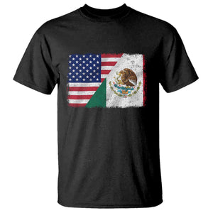 American Mexican Flag T Shirt Mexico Heritage Half Mexican Roots TS10 Black Print Your Wear