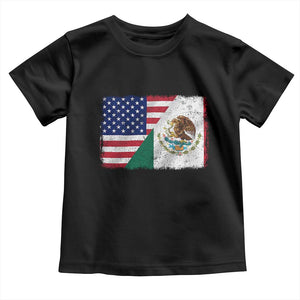 American Mexican Flag Toddler T Shirt Mexico Heritage Half Mexican Roots TS10 Black Print Your Wear