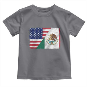 American Mexican Flag Toddler T Shirt Mexico Heritage Half Mexican Roots TS10 Charcoal Print Your Wear
