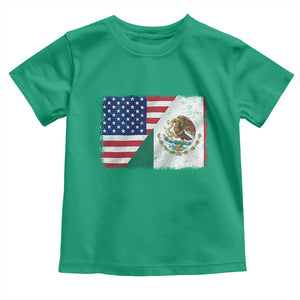American Mexican Flag Toddler T Shirt Mexico Heritage Half Mexican Roots TS10 Irish Green Print Your Wear