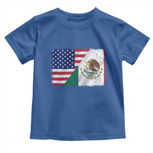 American Mexican Flag Toddler T Shirt Mexico Heritage Half Mexican Roots TS10 Royal Blue Print Your Wear