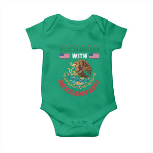 Made In America With Mexican Parts Baby Onesie Mexico Coat of Arms Half Mexican Roots TS10 Irish Green Print Your Wear