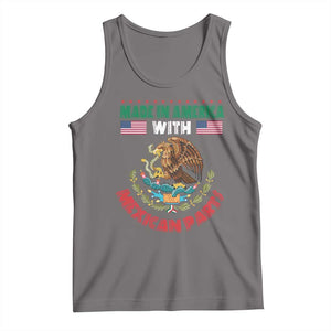 Made In America With Mexican Parts Tank Top Mexico Coat of Arms Half Mexican Roots TS10 Deep Heather Print Your Wear