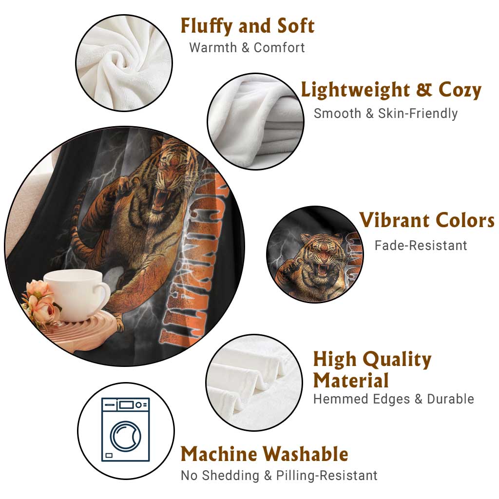 Cincinnati Tiger Throw Blanket Bootleg Vintage TS10 Print Your Wear