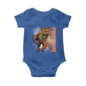 Cincinnati Tiger Baby Onesie Bootleg Vintage TS10 Royal Blue Print Your Wear