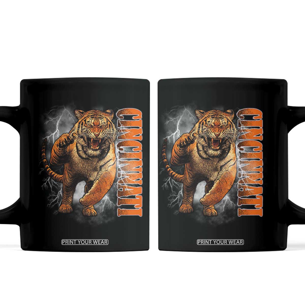 Cincinnati Tiger Coffee Mug Bootleg Vintage TS10 Black Print Your Wear