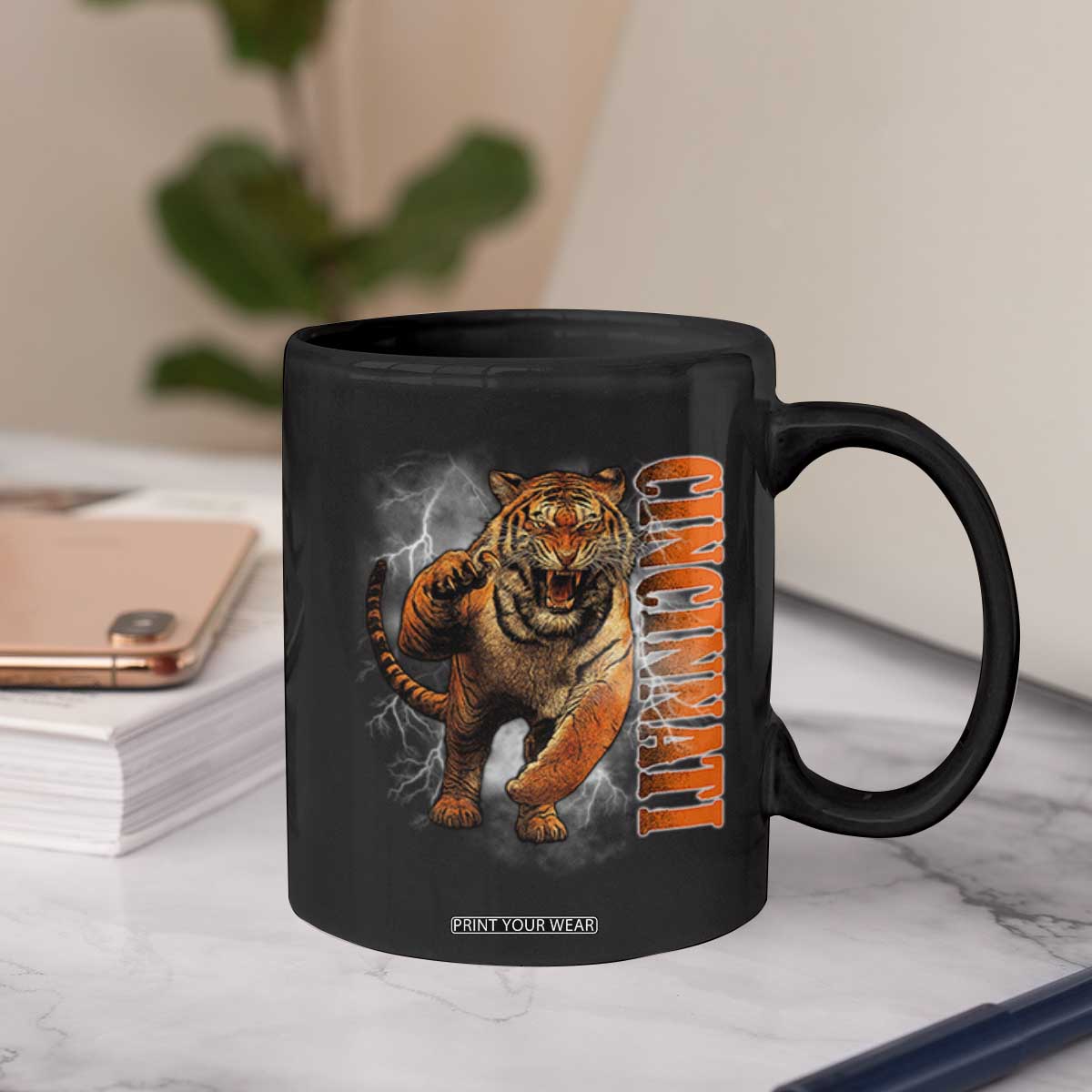 Cincinnati Tiger Coffee Mug Bootleg Vintage TS10 Print Your Wear