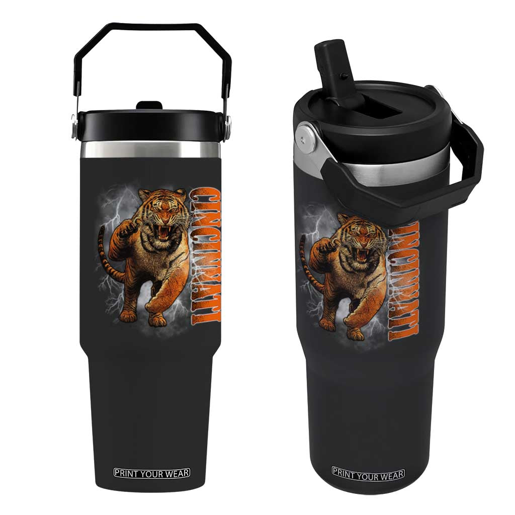 BFT Game Day Flip Straw Tumbler Bootleg Vintage TS10 One Size: 30 oz Black Print Your Wear