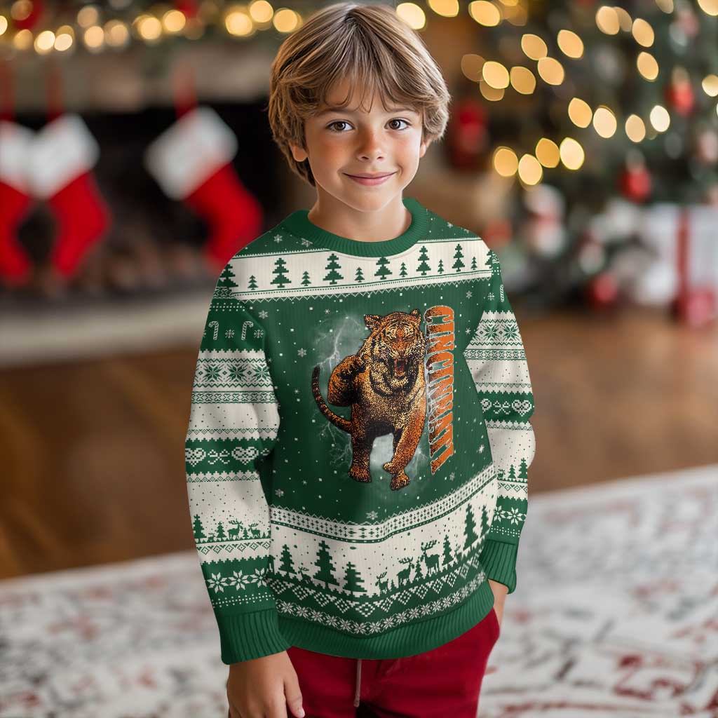 BFT Game Day Ugly Christmas Sweater Bootleg Vintage TS10 Forest Green Beige Print Your Wear