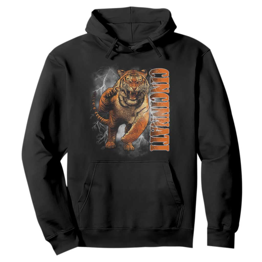Cincinnati Tiger Hoodie Bootleg Vintage TS10 Black Print Your Wear