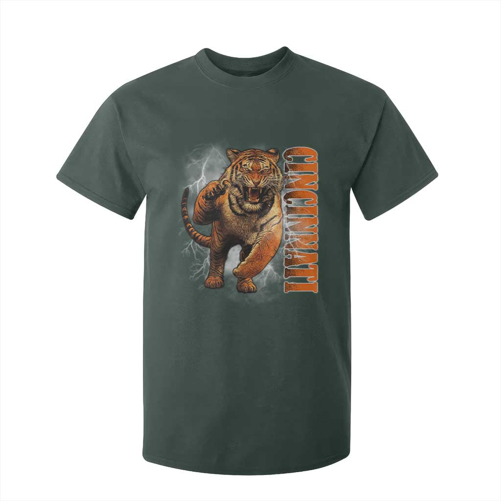 Cincinnati Tiger T Shirt For Kid Bootleg Vintage TS10 Dark Forest Green Print Your Wear