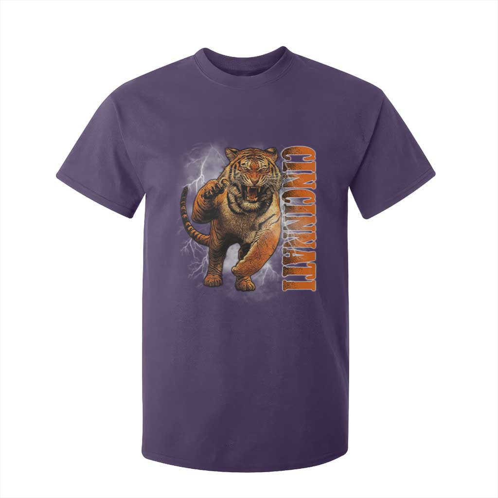Cincinnati Tiger T Shirt For Kid Bootleg Vintage TS10 Purple Print Your Wear