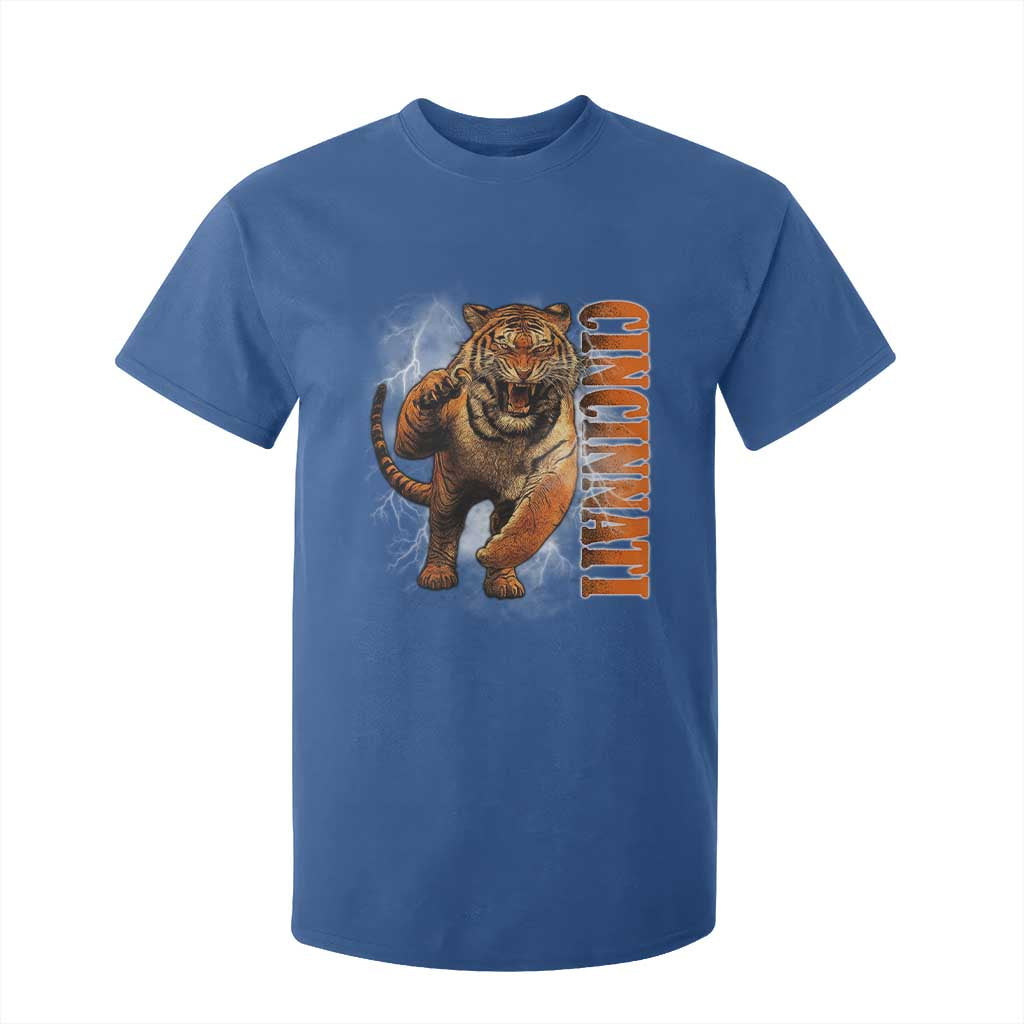 Cincinnati Tiger T Shirt For Kid Bootleg Vintage TS10 Royal Blue Print Your Wear