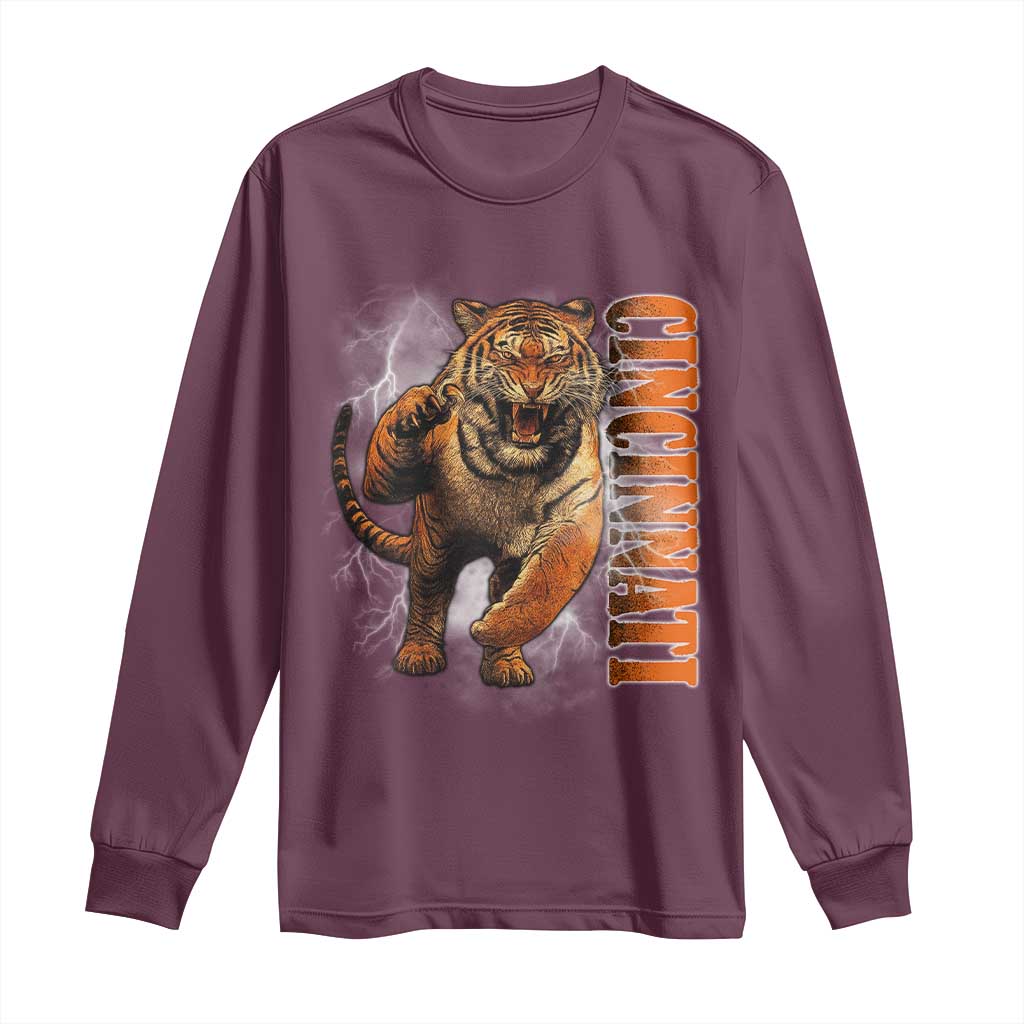 BFT Game Day Long Sleeve Shirt Bootleg Vintage TS10 Maroon Print Your Wear