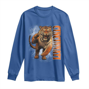 Cincinnati Tiger Long Sleeve Shirt Bootleg Vintage TS10 Royal Blue Print Your Wear