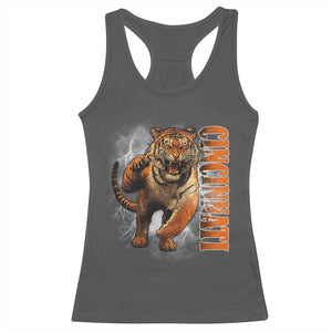 Cincinnati Tiger Racerback Tank Top Bootleg Vintage TS10 Dark Heather Print Your Wear