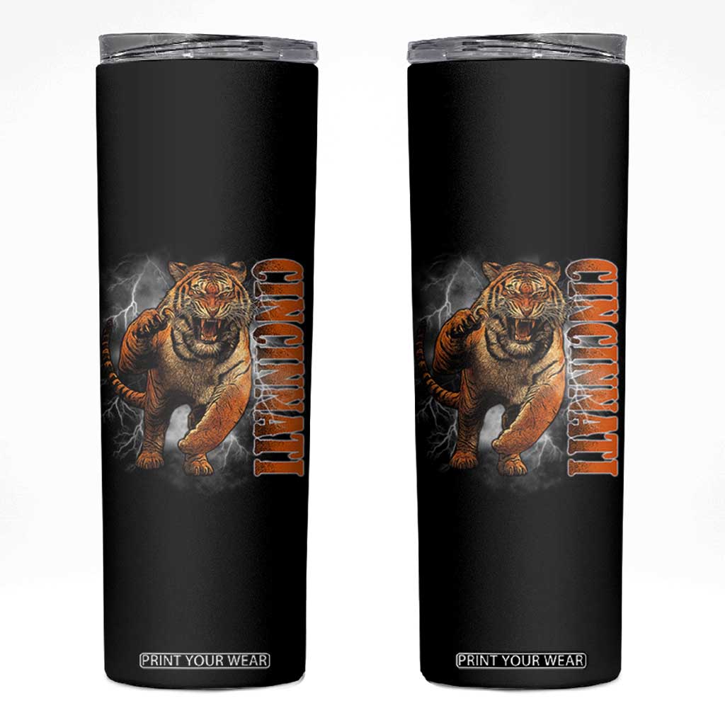 Cincinnati Tiger Skinny Tumbler Bootleg Vintage TS10 Black Print Your Wear