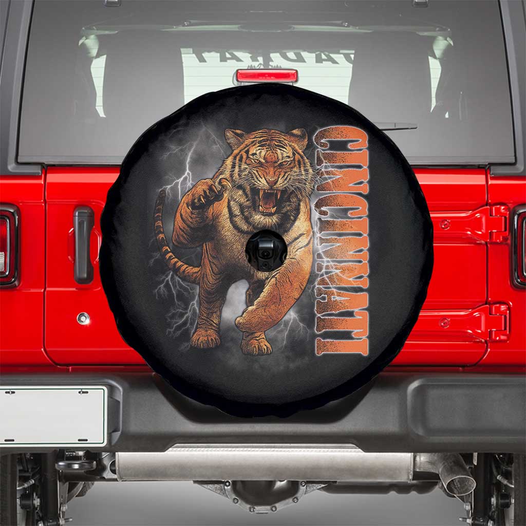 Cincinnati Tiger Spare Tire Cover Bootleg Vintage TS10 Black Print Your Wear