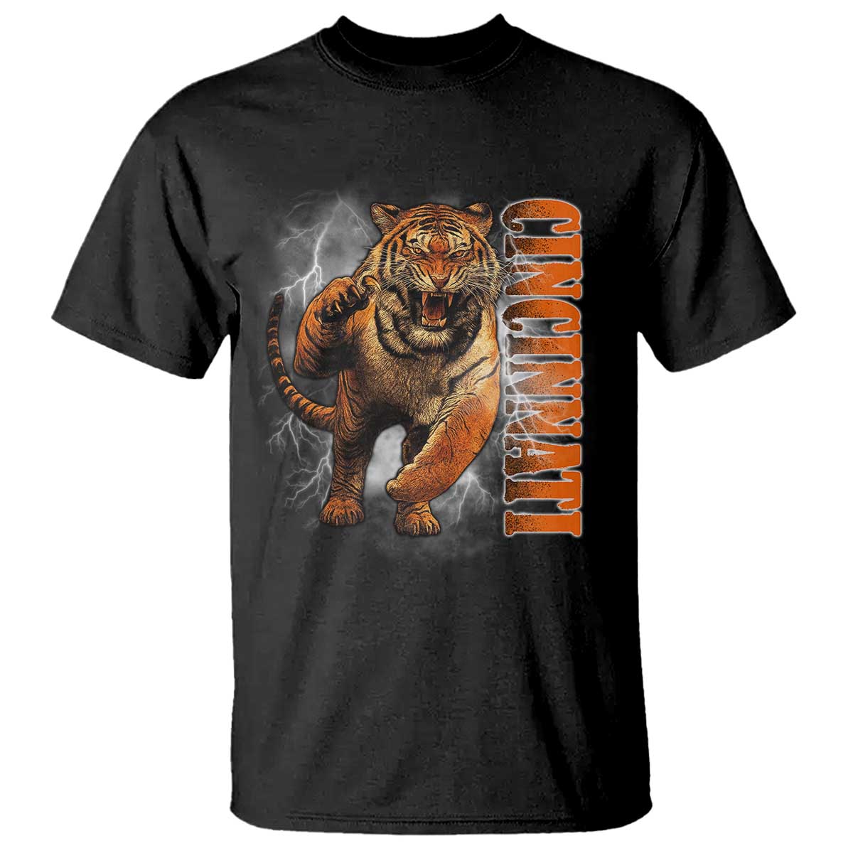 Cincinnati Tiger T Shirt Bootleg Vintage TS10 Black Print Your Wear