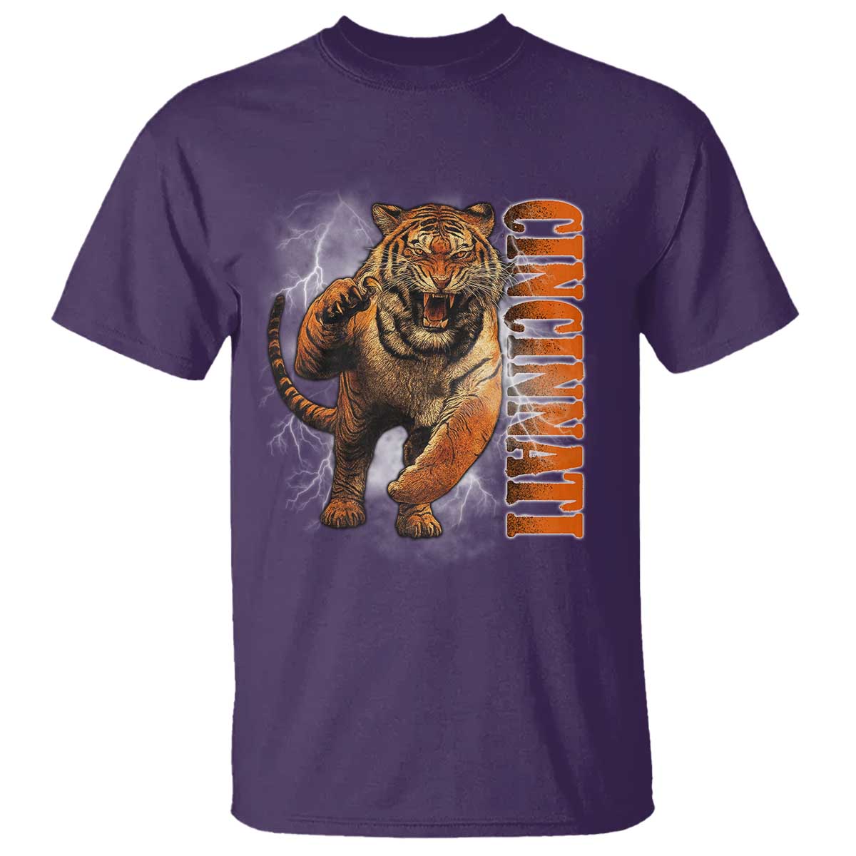 Cincinnati Tiger T Shirt Bootleg Vintage TS10 Purple Print Your Wear