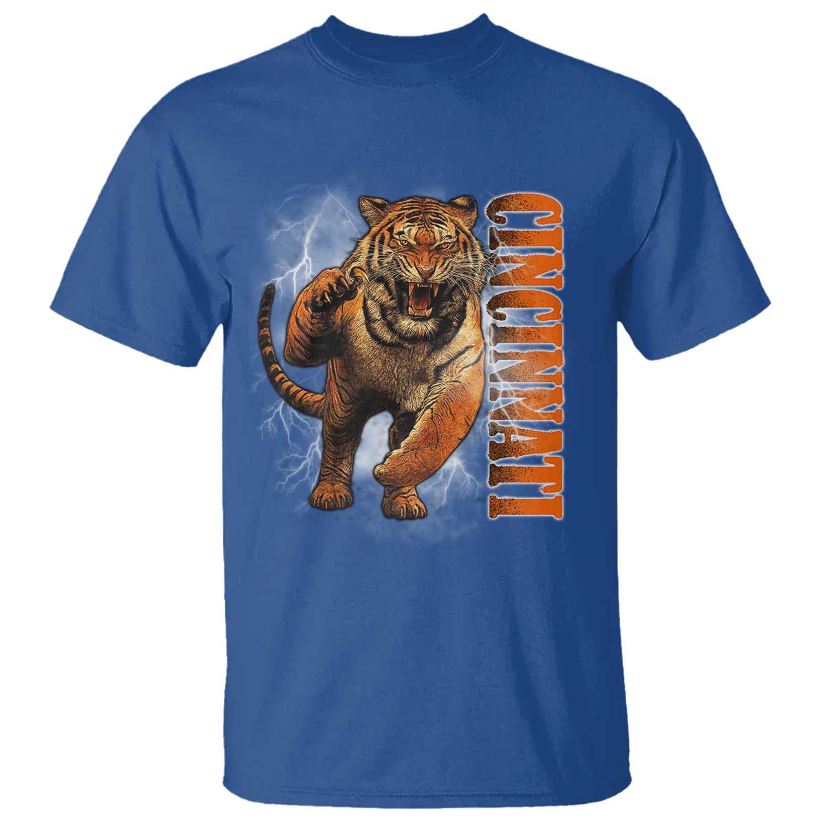 Cincinnati Tiger T Shirt Bootleg Vintage TS10 Royal Blue Print Your Wear