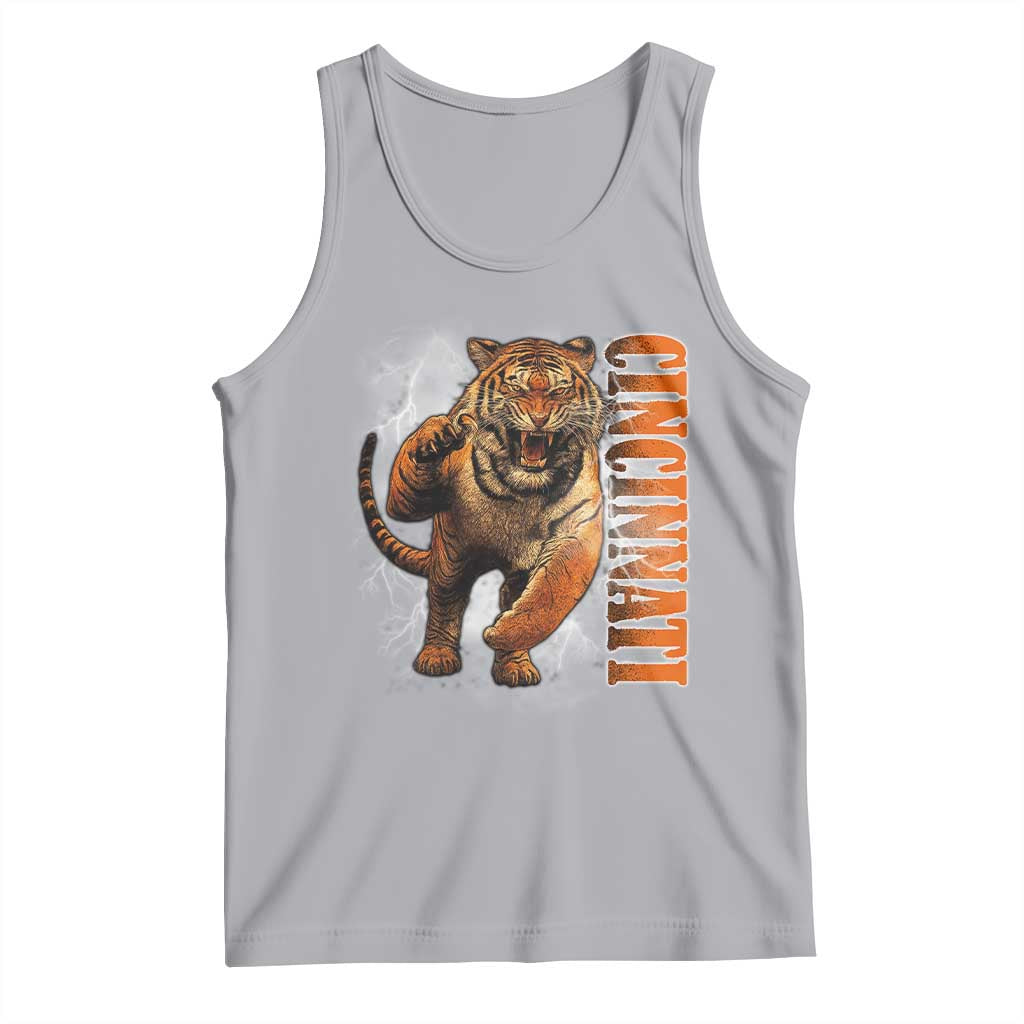 Cincinnati Tiger Tank Top Bootleg Vintage TS10 Athletic Heather Print Your Wear
