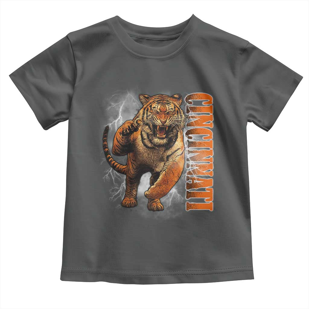 Cincinnati Tiger Toddler T Shirt Bootleg Vintage TS10 Dark Heather Print Your Wear