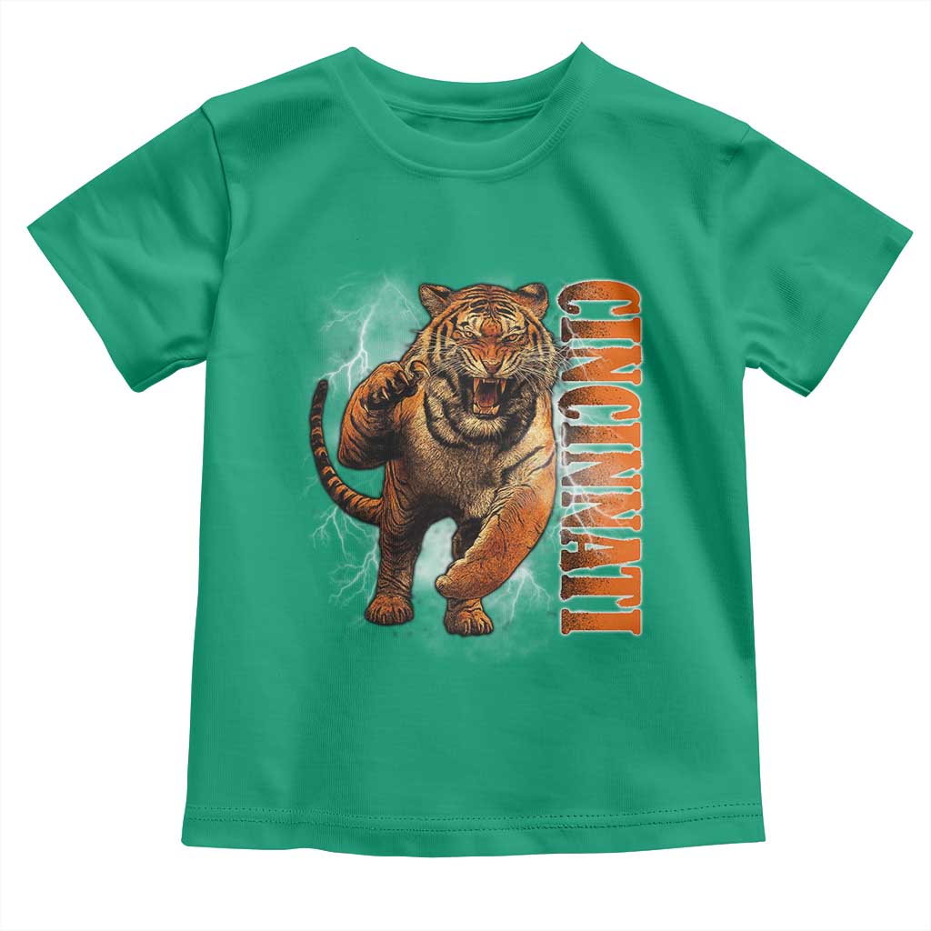 Cincinnati Tiger Toddler T Shirt Bootleg Vintage TS10 Irish Green Print Your Wear